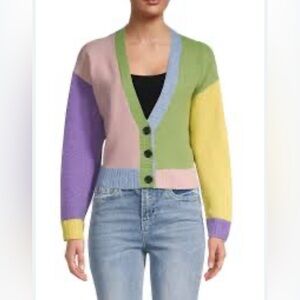 Vigoss Small Multicolor Women's Cardigan Sweater